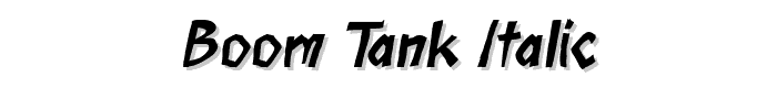 Boom Tank Italic font